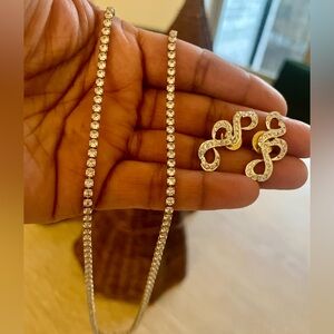 Elegant Gold and Silver Jewelry Set